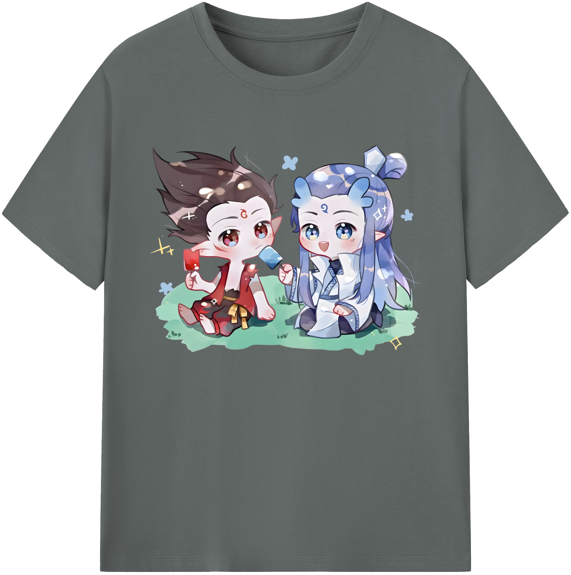 （画像用） Ne Zha 2 ナタ 魔童の大暴れ 綿100％ メンズ半袖Tシャツ｜肌触りやわらか＆通気性